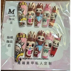 Samaria Character Colorful Coffin Press On‎ Nails